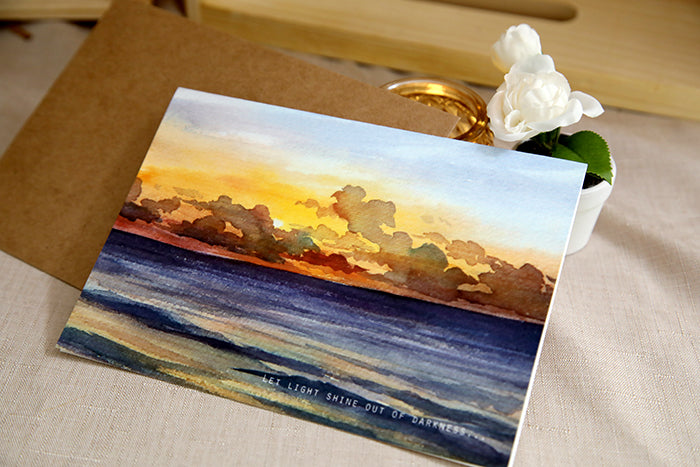 "LET LIGHT SHINE" Sunrise Card