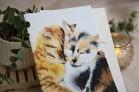 Two Cats Love Card Set