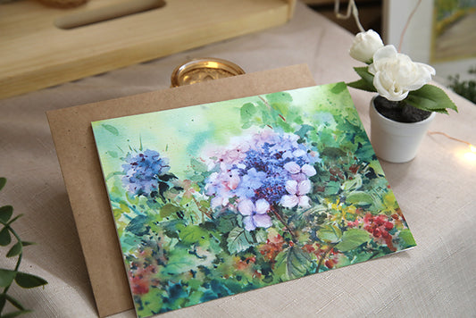 Lavender Hydrangea Blank Card Set