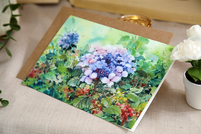 Lavender Hydrangea Blank Card Set