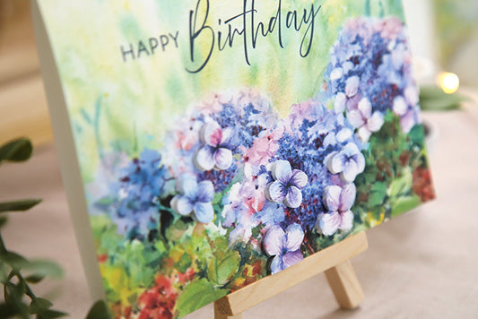 Lavender Hydrangea Dimensional Birthday Card