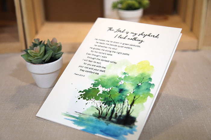 Peaceful Reflection Psalm 23 Card