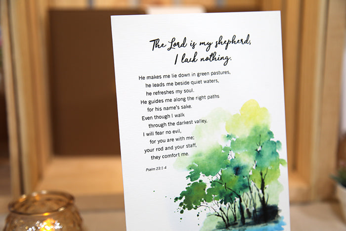 Peaceful Reflection Psalm 23 Card