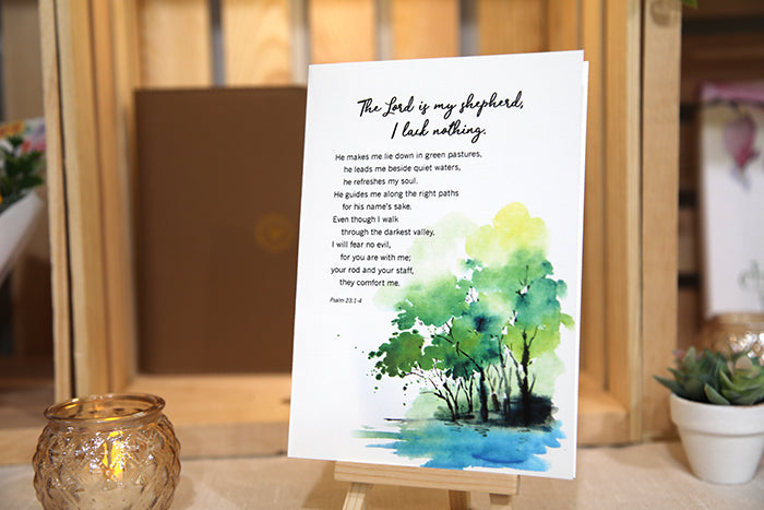 Peaceful Reflection Psalm 23 Card