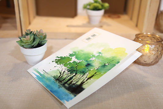 Thank You (謝謝) Minimalist Landscape Card