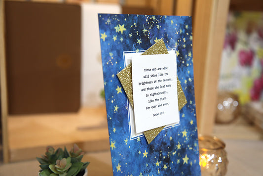 Shining Brightly Daniel 12:3 Handcrafted Card