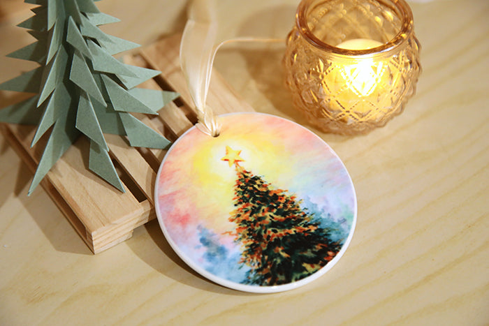 The Light of Christmas Ceramic Ornament
