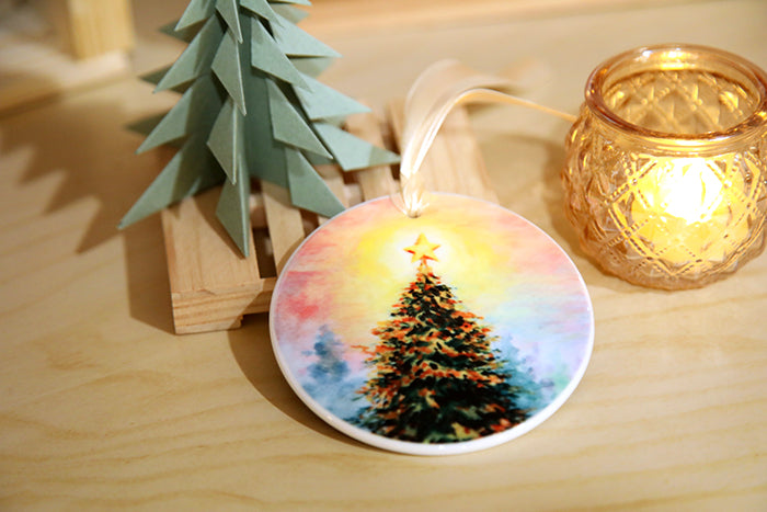 The Light of Christmas Ceramic Ornament