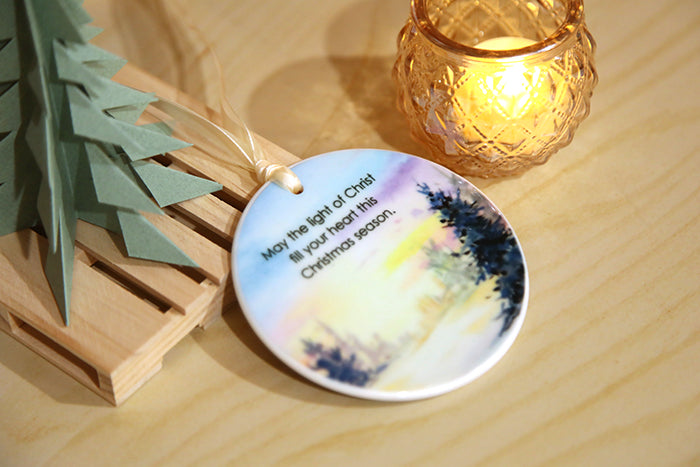 The Light of Christmas Ceramic Ornament