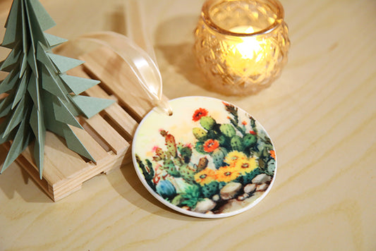 Enduring Strength Cactus Ceramic Ornament