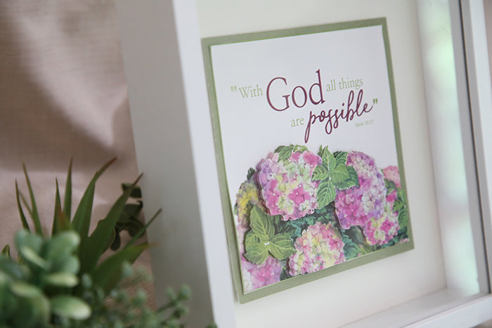 "With God, All Things Are Possible" 3D Handmade Card