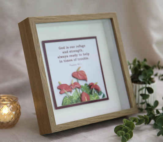 "God Is Our Refuge & Strength" 3D Handmade Card