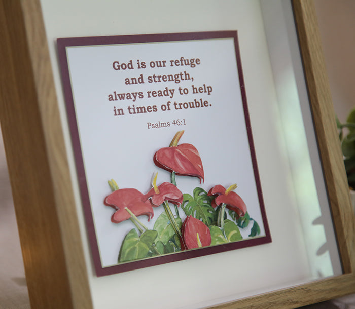 "God Is Our Refuge & Strength" 3D Handmade Card