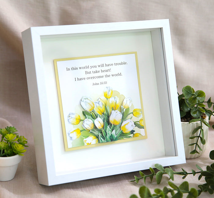 3D Card Showcase Frame - White