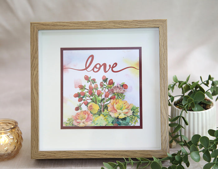 "Love" 3D Handmade Card