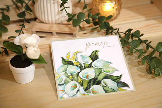 Calla Lily Notecard: Peace Be With You