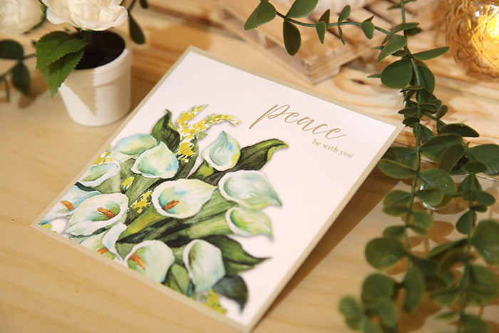 Calla Lily Notecard: Peace Be With You